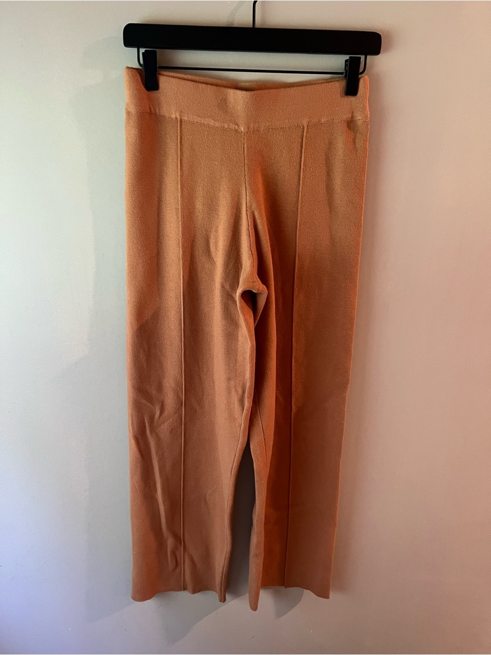 Marled Wide-Leg Knit Pants in the Color Lion